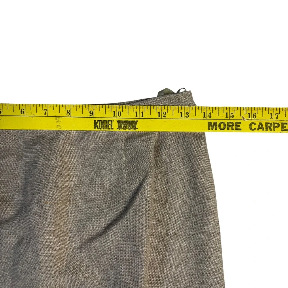 Style&co Collection Petite‎ Tan 100% Linen Pencil Skirt Size 8P Lined Bulgaria